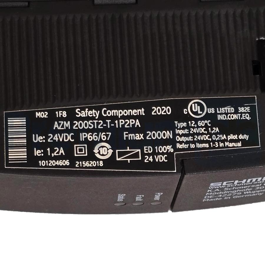 Schmersal 101204606 | AZM 200ST2-T-1P2PA Safety Interlock Switch 24VDC M12 NSMP