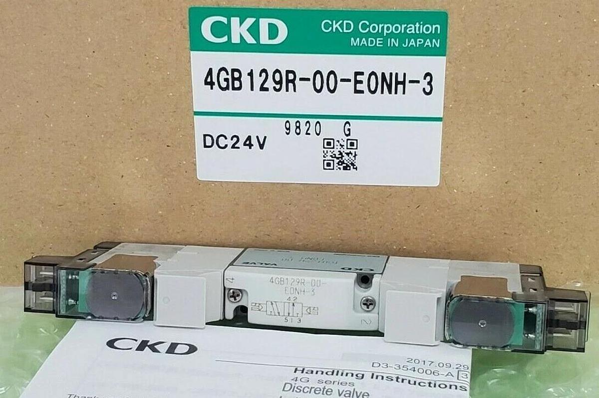 Used LOT OF 5 NIB CKD 4GB129R-00-E0NH-3 PILOT CONTROL VALVES DC24V 4GB129R00E0NH3
