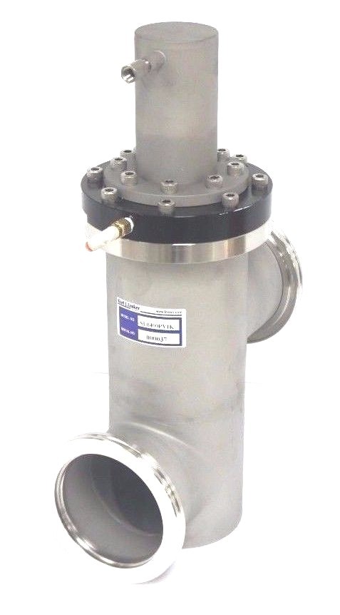 Used KURT J. LESKER SLO400PVIK INLINE VALVE ISO 100 BELLOWS SEALED 4" STAINLESS STEEL