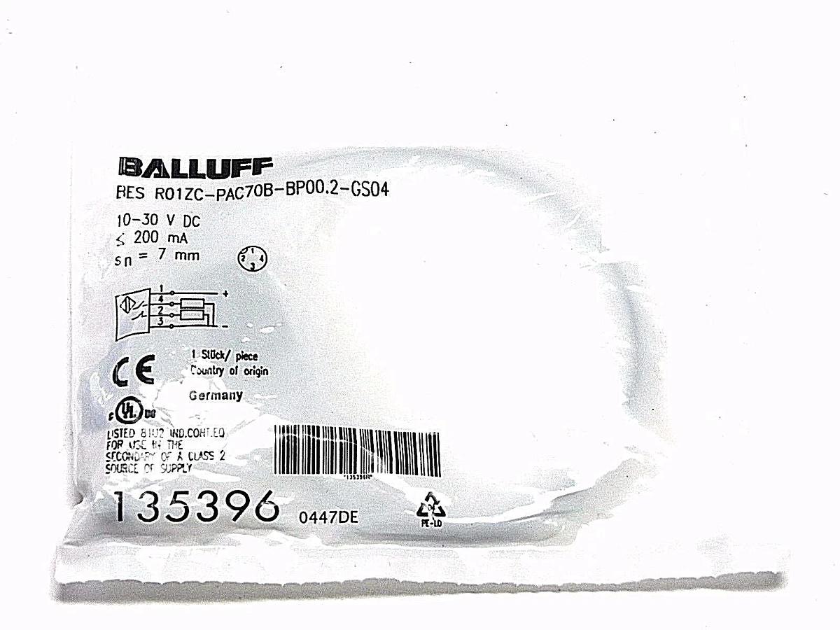 Used NEW BALLUFF BES R01ZC-PAC70B-BP00.2-GS04, 135396 SENSOR
