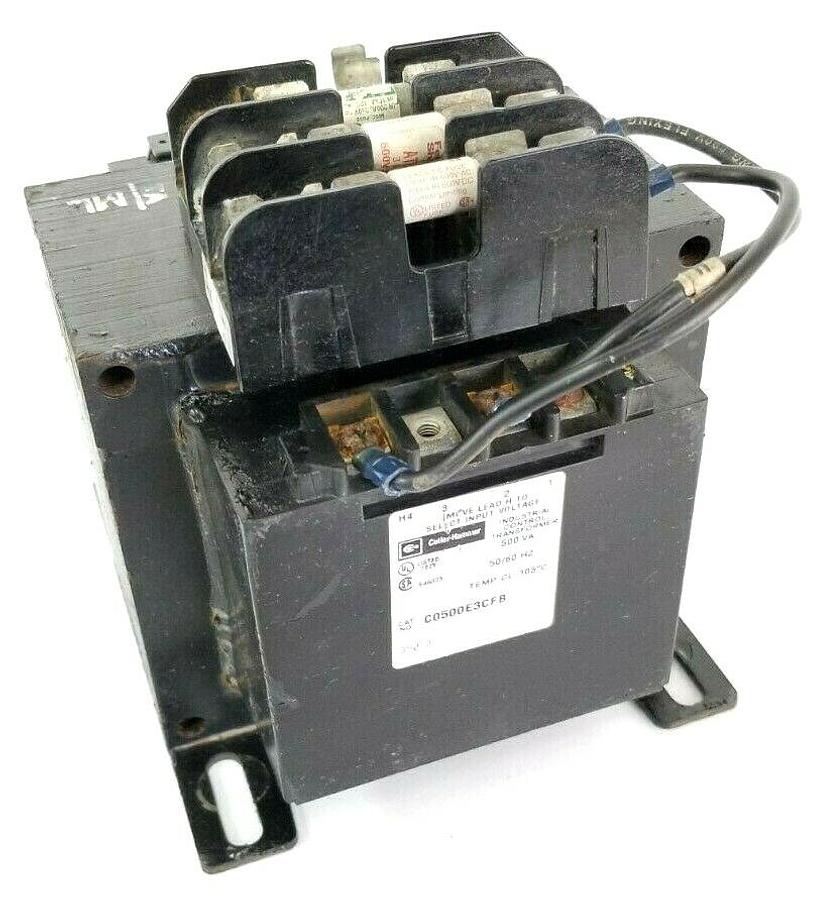 Used CUTLER HAMMER C0500E3CFB CONTROL TRANSFORMER 500VA 50/60HZ B500-2195-8