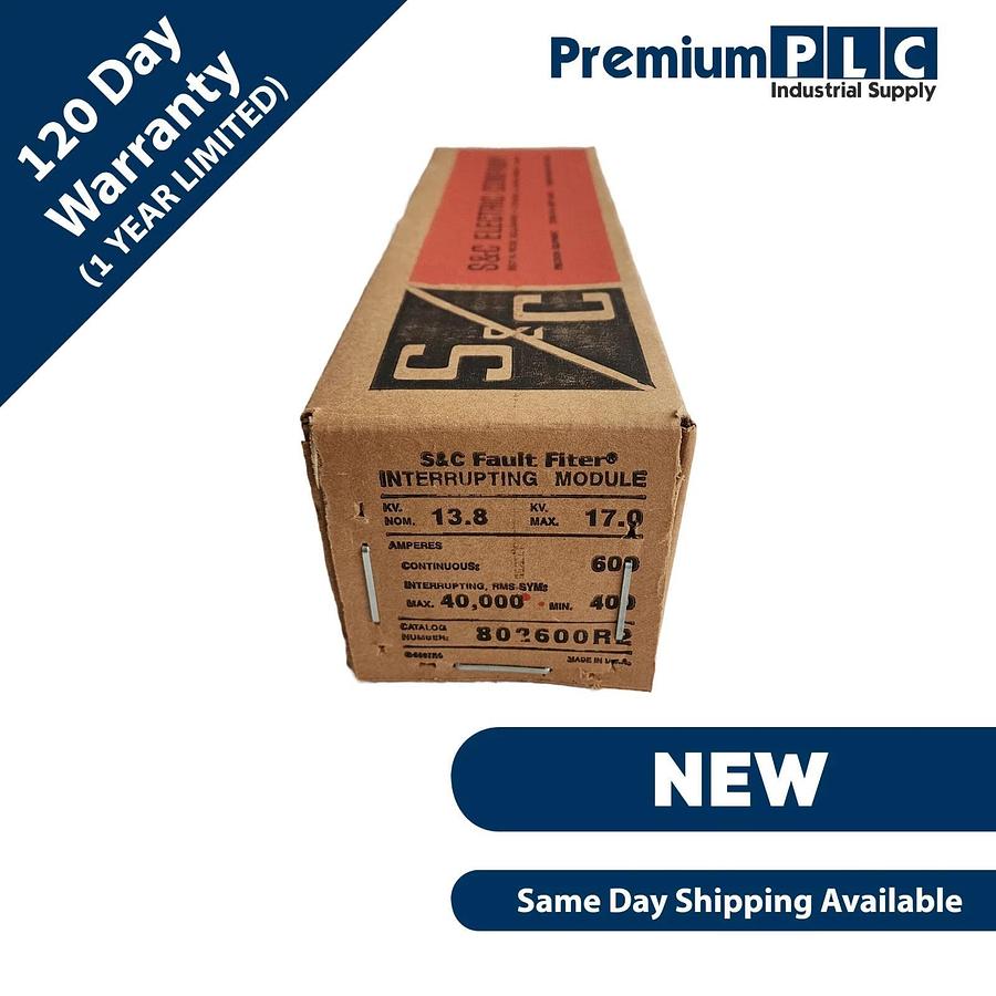 Used NEW S&C 802600R2 13.8-17kV FAULT FITER POWER FUSE INTERRUPTING MODULE 600 AMP