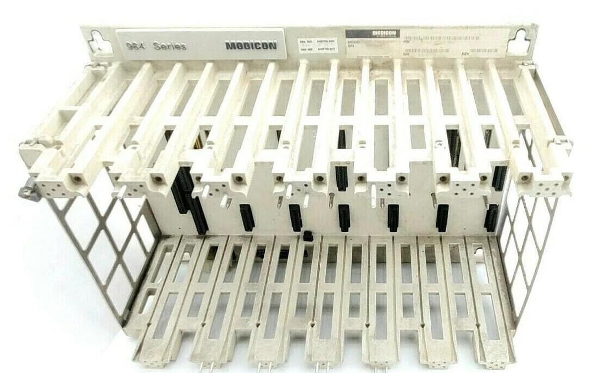 Used MODICON AS-9534-002 984 SERIES 7-SLOT CHASSIS RACK AS-H819-209