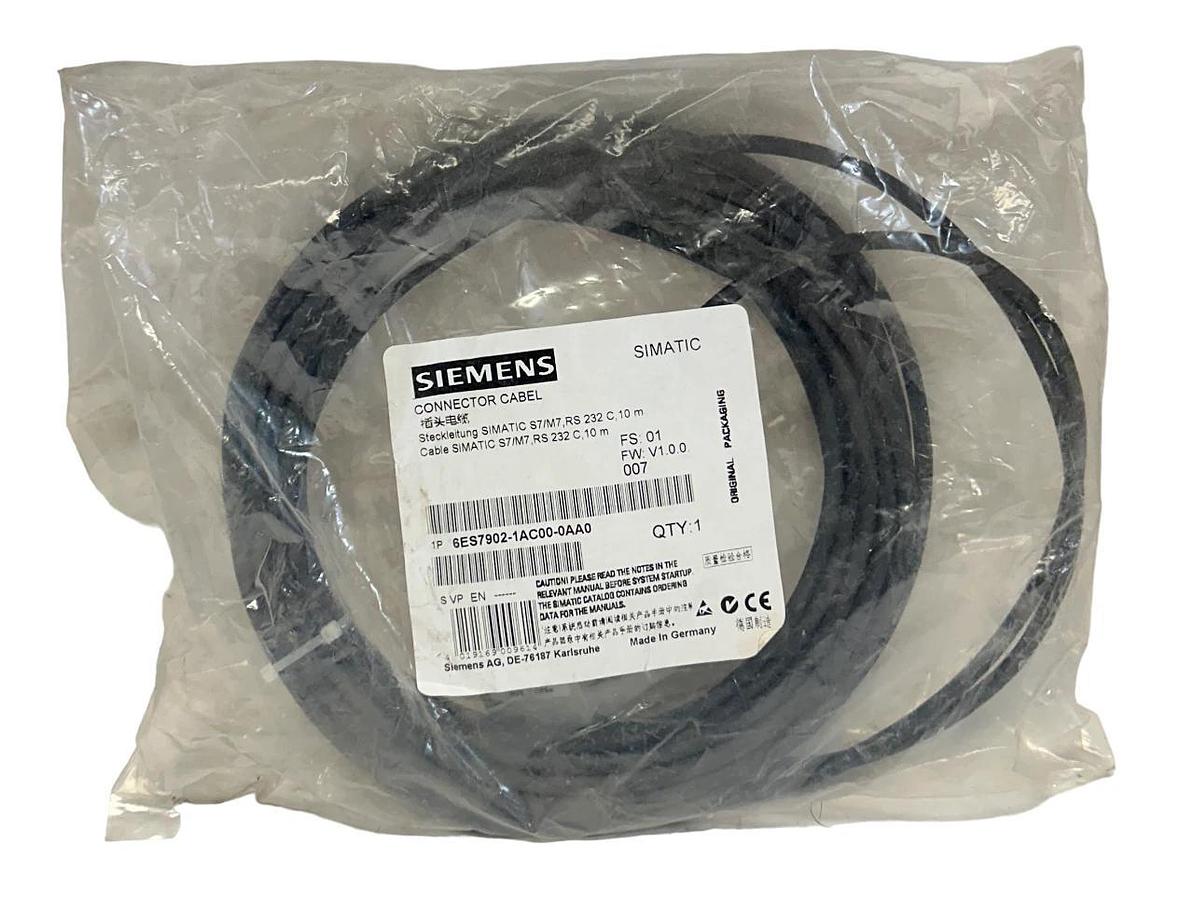 Used SIEMENS 6ES7902-1AC00-0AA0 / 6ES79021AC000AA0 SIMATIC S7/M7 CONNECTOR CABLE NSFS