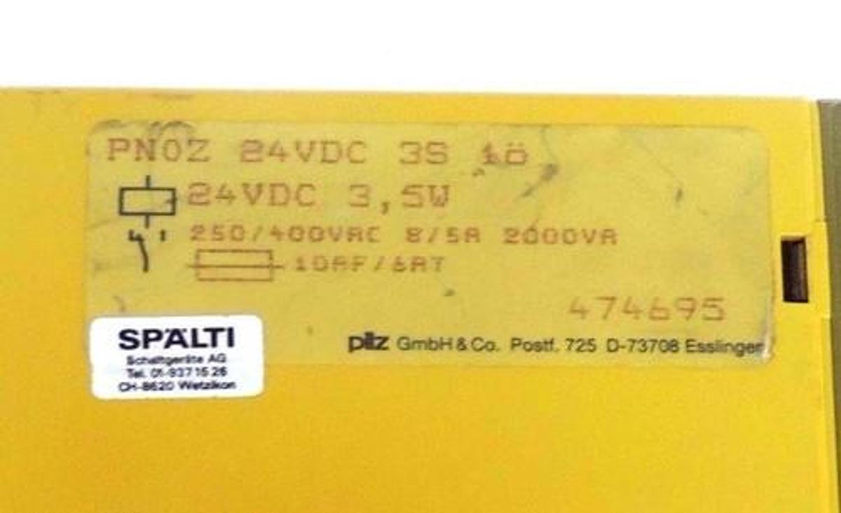 Used PILZ PN0Z-24VDC-3S-1O ISOLATOR RELAY PN0Z24VDC3S1O