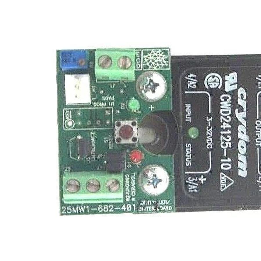 Used CRYDOM CWD24125-10 RELAY W/ ECD 25MW1-682-401 BOARD CWD2412510