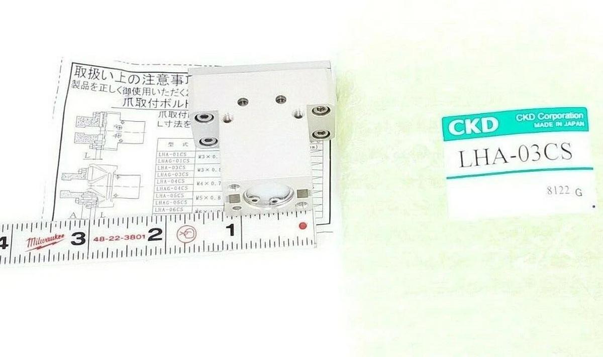 Used NEW CKD LHA-03CS PNEUMATIC GRIPPER SINGLE/DOUBLE ACTING LHA03CS