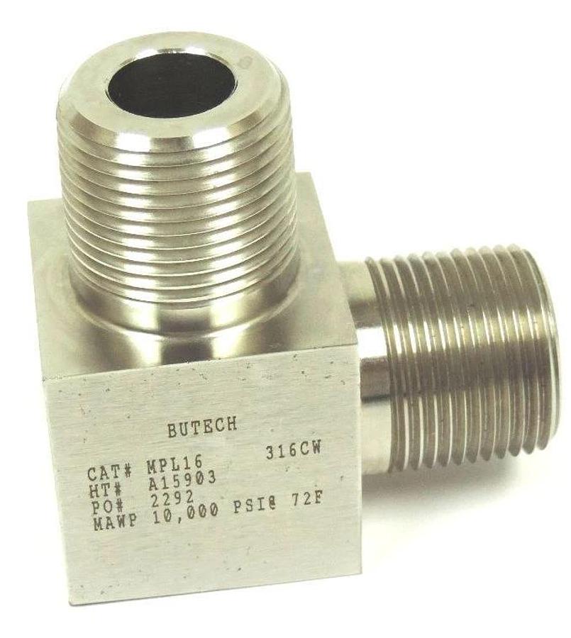 NEW BUTECH CAT # MPL16 316CW HT# A15903 PO# 2292 MAWP 10,000 PSI@72F MALE ELBOW