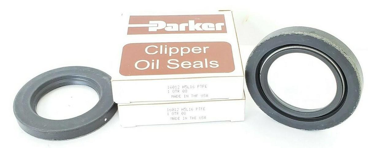 Used LOT OF 2 NIB PARKER 16012-H5L16 PTFE CLIPPER OIL SEALS 160604 16012H5L16