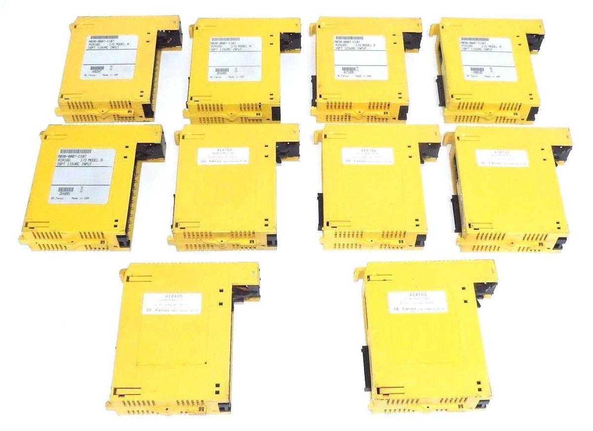 Used LOT OF 10 FANUC A03B-0807-C107 AIA16G INPUT MODULES A03B0807C107 W/O WIRING ARMS