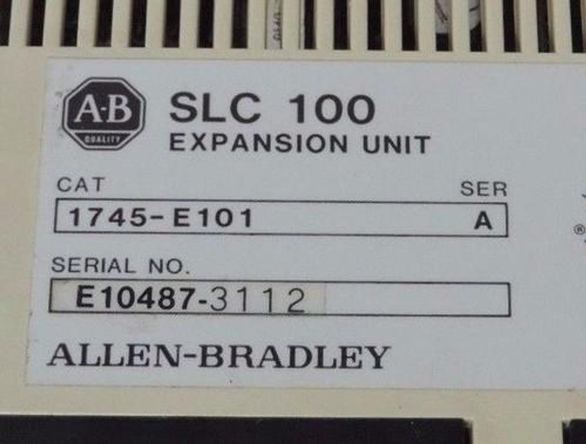 Used ALLEN BRADLEY 1745-E101 EXPANSION UNIT SER A SLC 100 1745E101