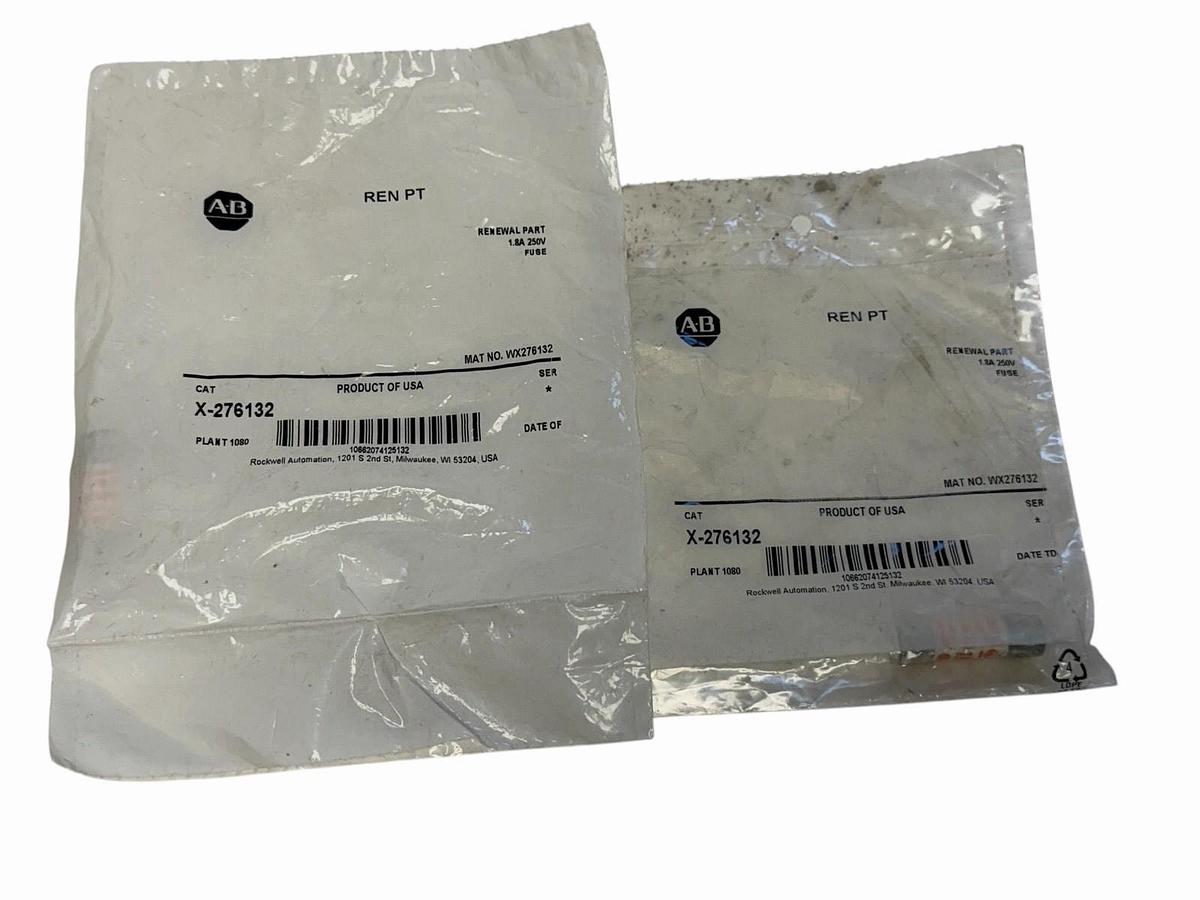 Used LOT OF 2 NEW ALLEN BRADLEY X-276132 FUSES 1.8A 250V X276132