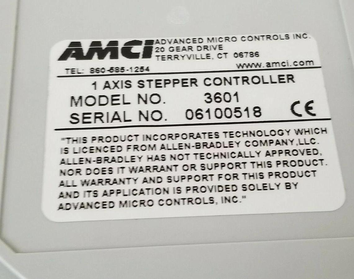 Used NIB ADVANCED MICRO CONTROLS MODEL: 3601 AXIS STEPPER CONTROLLER