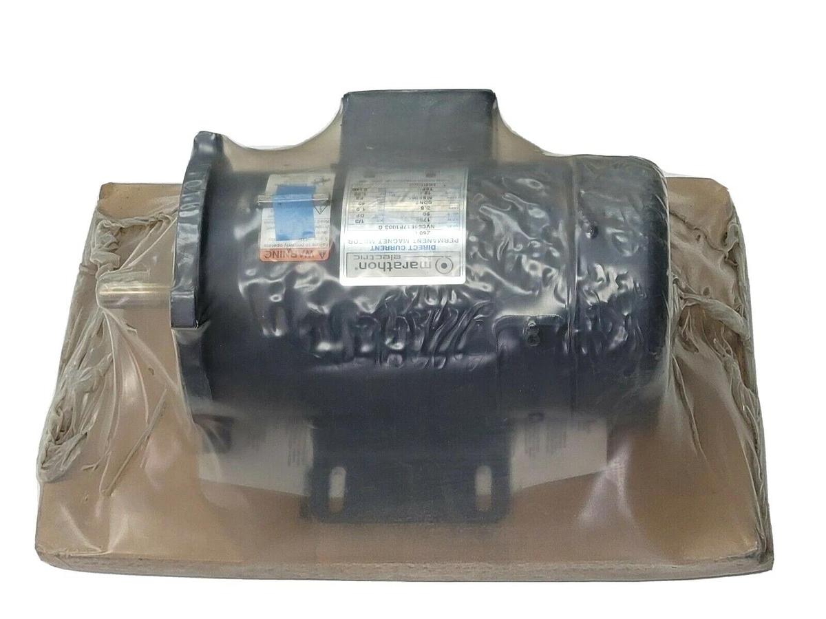 Used NEW MARATHON ELECTRIC Z604 MOTOR NVC56E17F1003 G 1/3 HP 1750 RPM 90 V 3.5 AMP