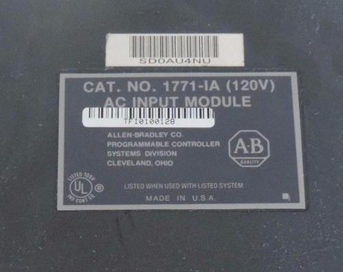 Used ALLEN BRADLEY 1771-IA AC INPUT MODULE 120VAC 1771IA