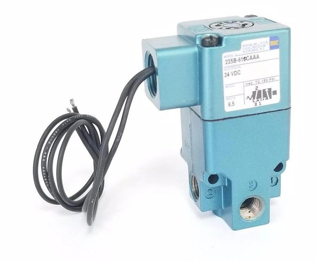Used MAC VALVES 225B-611CAAA SOLENOID VALVE 24VDC, 8.5W