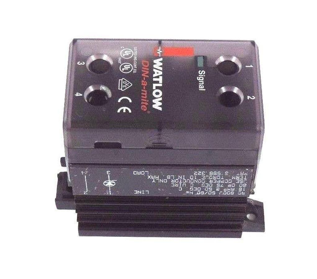 Used WATLOW 5-598-322 DIN-A-MITE SOLID STATE CONTROLLER 600V, 50/60HZ, 5598322
