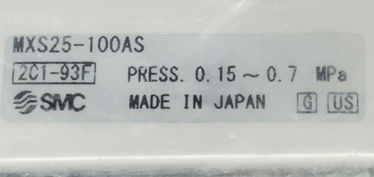 NEW SMC MXS25-100AS AIR SLIDE TABLE CYLINDER MXS25100AS, MAX. 0.5~0.7MPa