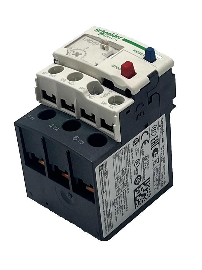 Used Schneider Electric LRD07 TeSys 034677 LRD Thermal Overload Relay, 1.6-2.5A, NSMP