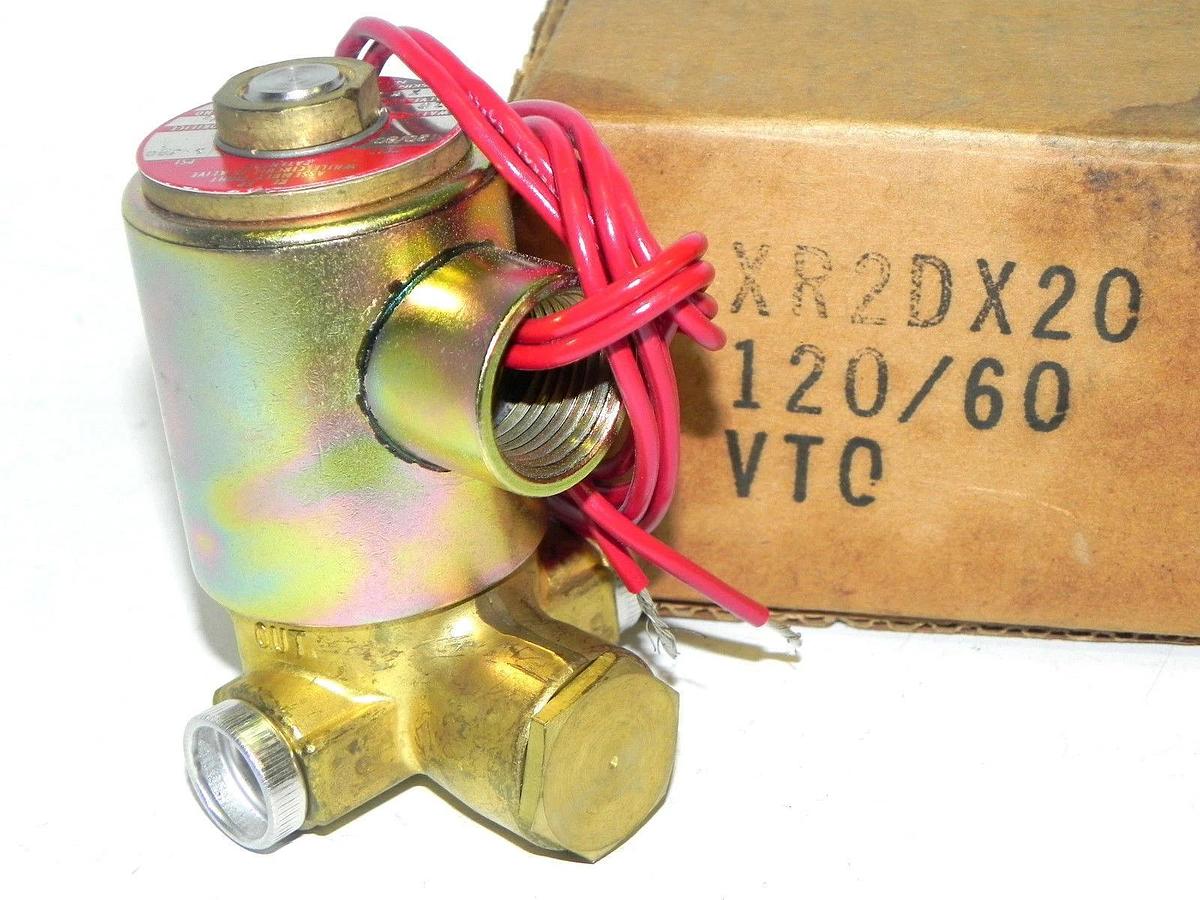 Used NEW SKINNER ELECTRIC VALVE 120/60 5-200PSI 1/4" ORFICE XR2DX20 CODE VT1 XR2D X20