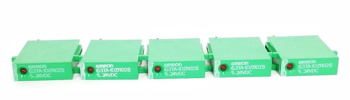 Used LOT OF 5 OMRON G3TA-IDZR02S PHOTOCOUPLER RELAYS 5/24VDC SSR INCLUDES INDICATORS