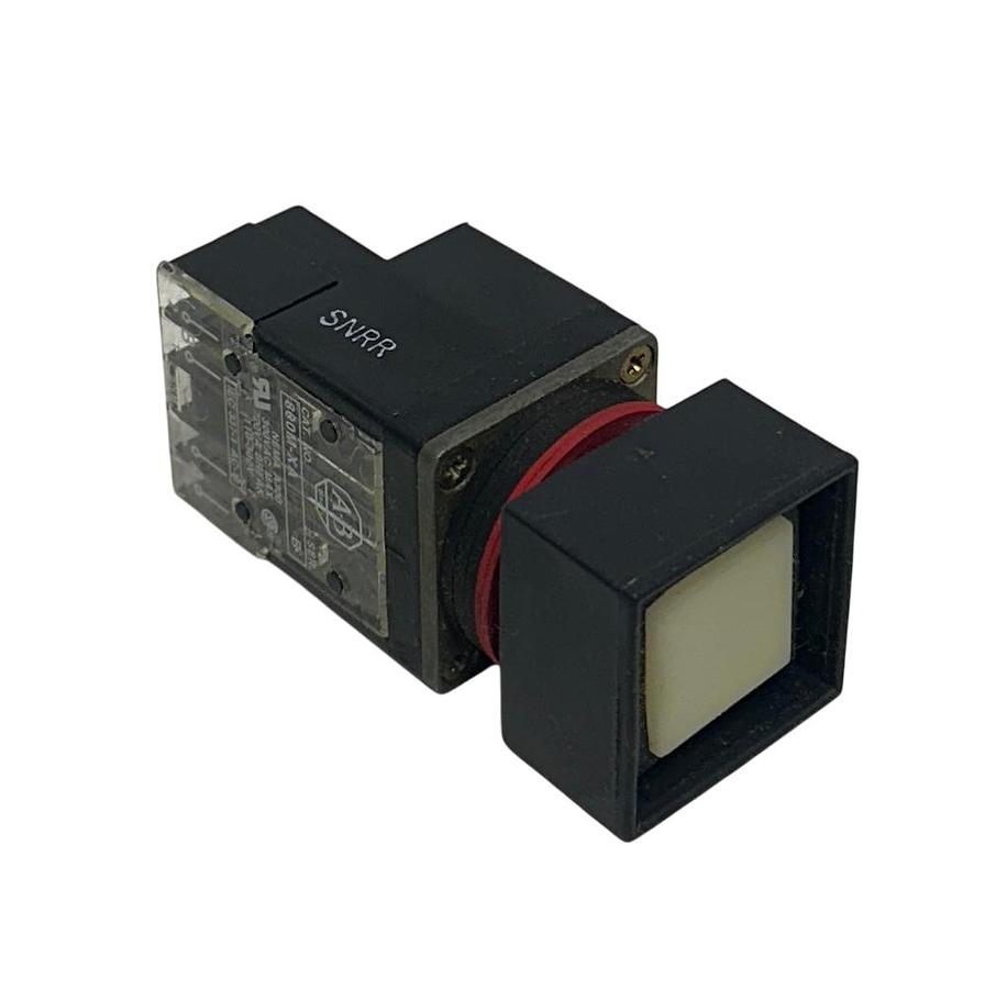 Used ALLEN BRADLEY 800MB-CQB24RA /A BULLETIN 800MB ILLUMINATED PUSHBUTTON RED NSMP