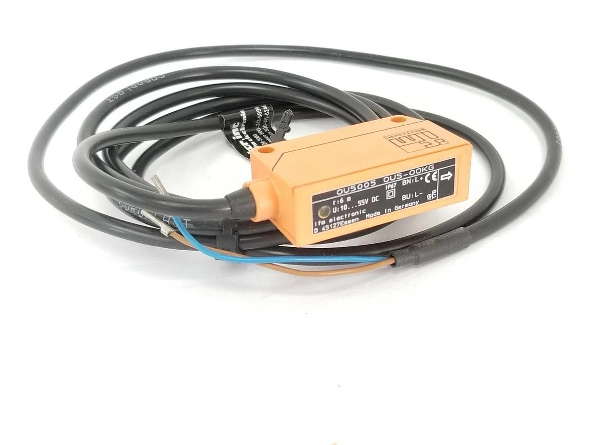 Used IFM EFECTOR OU5005 OUS-OOKG THROUGH-BEAM SENSOR TRANSMITTER R: 6M