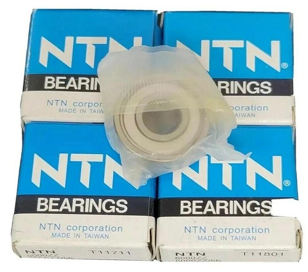 Used LOT OF 4 NTN 6000ZZ BALL BEARINGS DEEP GROOVE SINGLE ROW 6000ZZ/5K