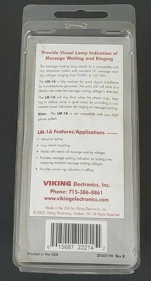 Used NEW VIKING LM-1A MESSAGE WAITING LED LM1A P/N: 260169D