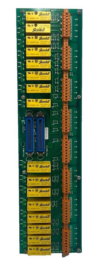 Used HONEYWELL 51304439-100 Iso Dig Input Board Rev D, 15 GRAYHILL 70YY20010 RELAYS