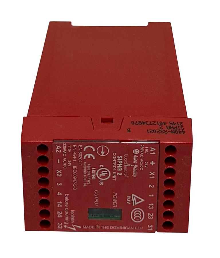Used Allen-Bradley 440N-S32021 /B Guardmaster Sipha 2 Safety Relay Control Unit NSMP