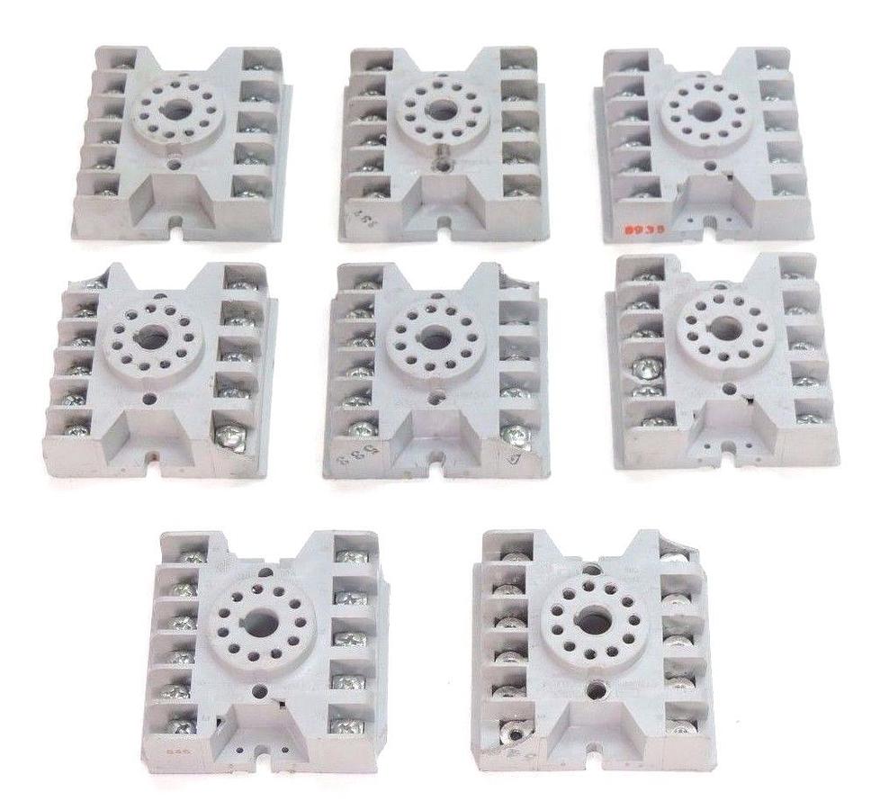 Used LOT OF 8 POTTER & BRUMFIELD 27E123 RELAY SOCKETS