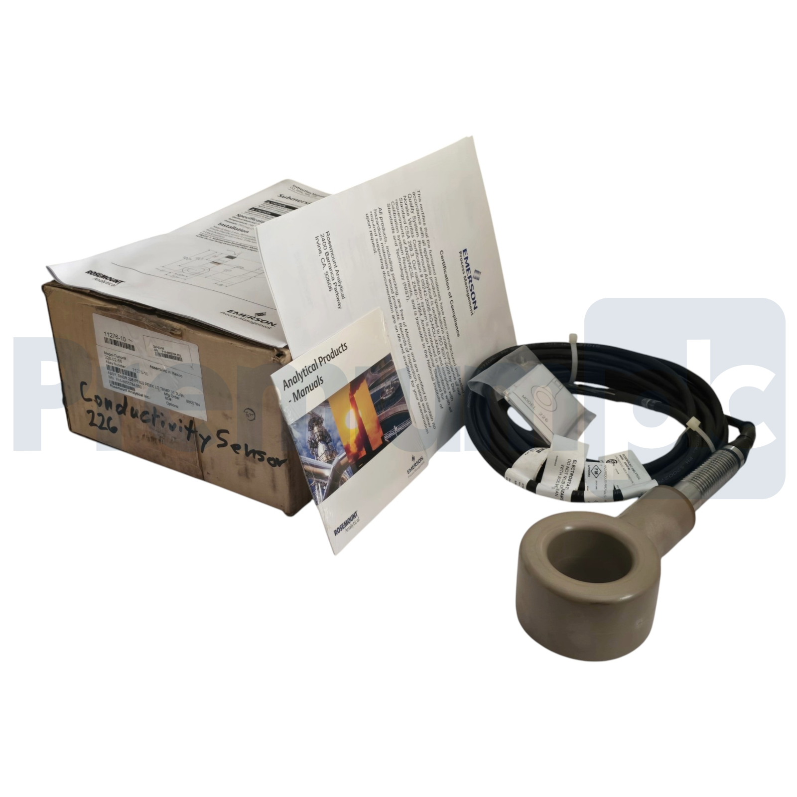 Used Rosemount 226-02-56 | 11276-10 Submersion Toroidal Conductivity Sensor PT100 NEW