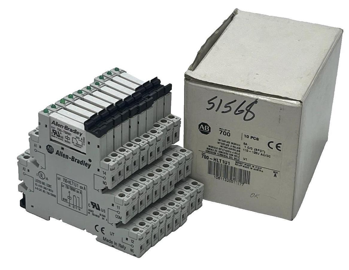 BOX of 10 Allen-Bradley 700-HLT1U1 Series A Terminal Block Relays | 110/125V AC/