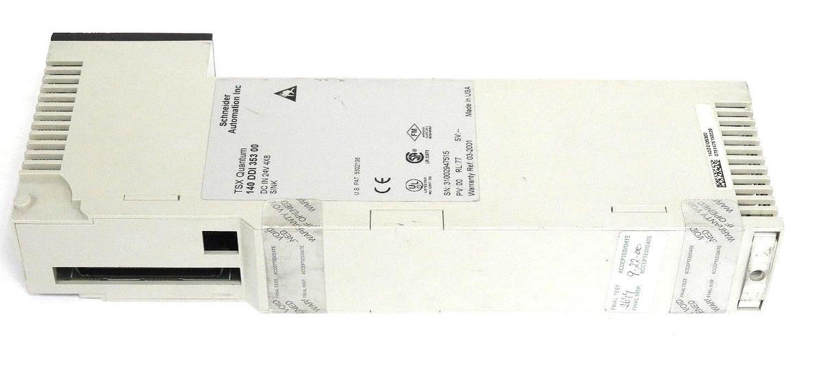Used SCHNEIDER 140-DDI-353-00 24V DC INPUT MODULE PV:00, RL:77, 140DDI35300
