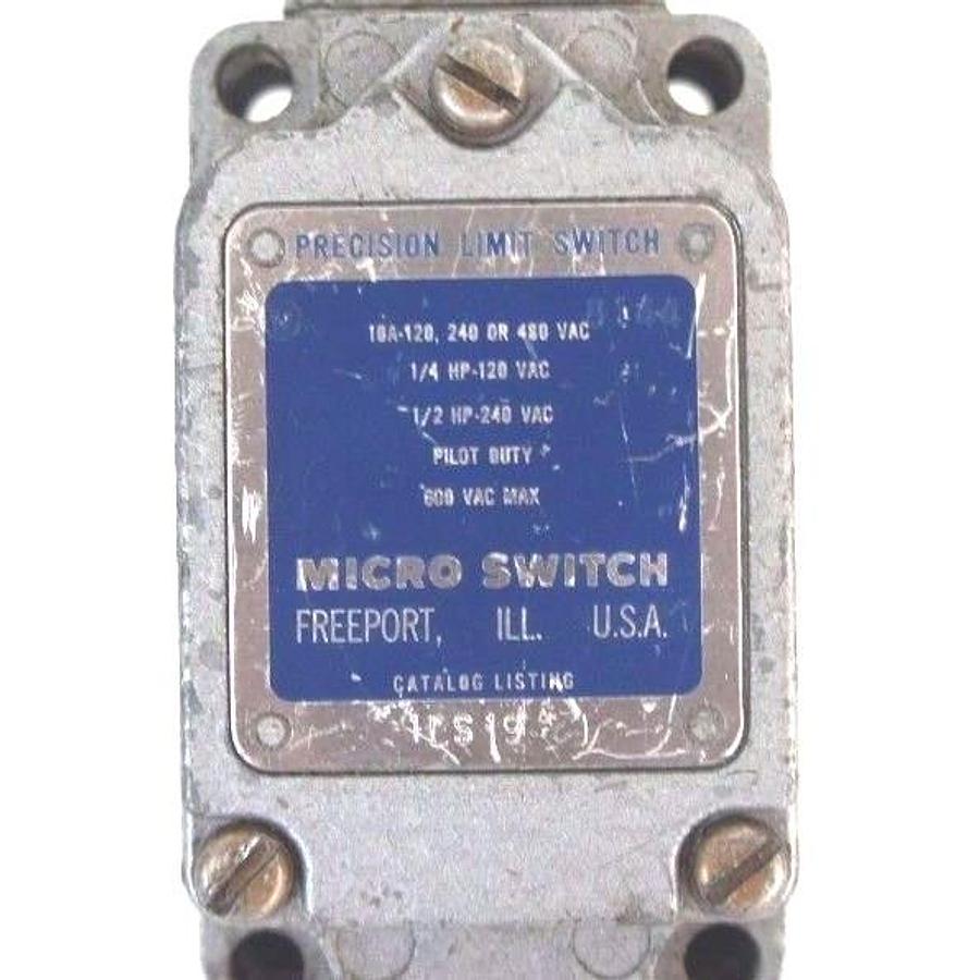 Used MICRO SWITCH 1LS19 LIMIT SWITCH 10A-120 240 OR 480VAC