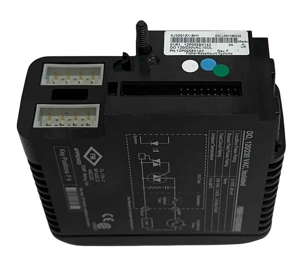 Used ROSEMOUNT DeltaV KJ3001X1-BH1 / 12P0558X142 DISCRETE OUTPUT MODULE 120/230V USNP
