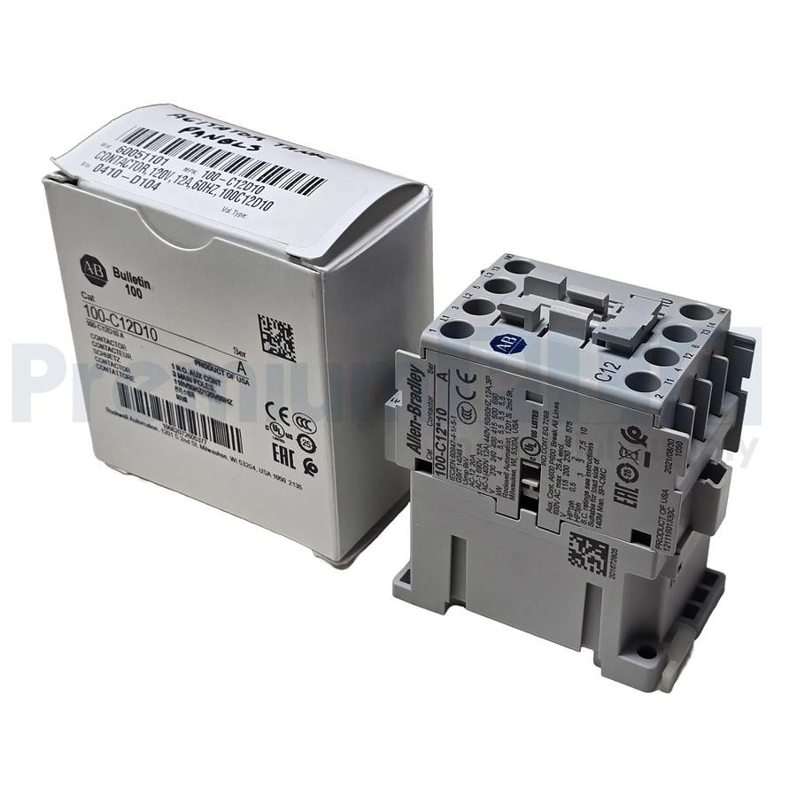 Used ALLEN BRADLEY 100-C12D10 /A IEC CONTACTOR 12A 110V50HZ/120V60HZ COIL NSMP