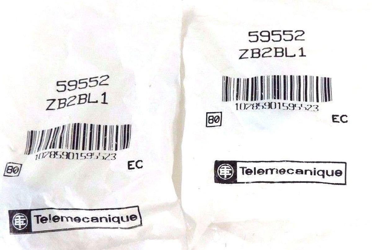 Used LOT OF 2 NEW TELEMECANIQUE ZB2BL1 PUSHBUTTON MOMENTARY EXTENDED HEADS WHITE