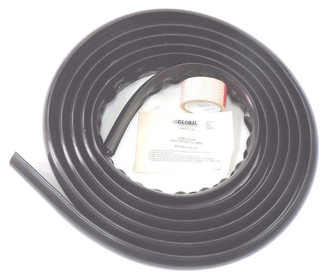 Used NEW GLOBAL 562100/2 CORD COVER C4624BK 25' WITH DOUBLE SIDED TAPE 88070