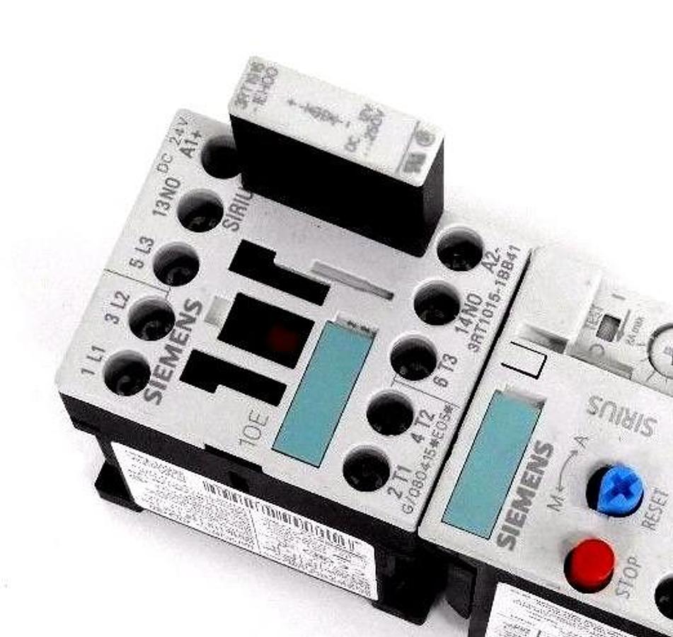 Used SIEMENS 3RT1015-1BB41 CONTACTOR W/ 3RT1916-1EH00 RELAY & 3RU1116-1HB0 CONTACTOR