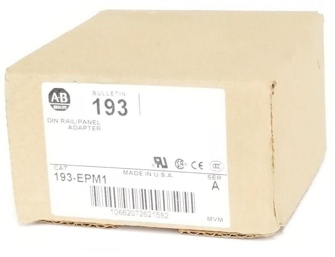 Used NIB ALLEN BRADLEY 193-EPM1 SER. A DIN RAIL / PANEL ADAPTER 193EPM1