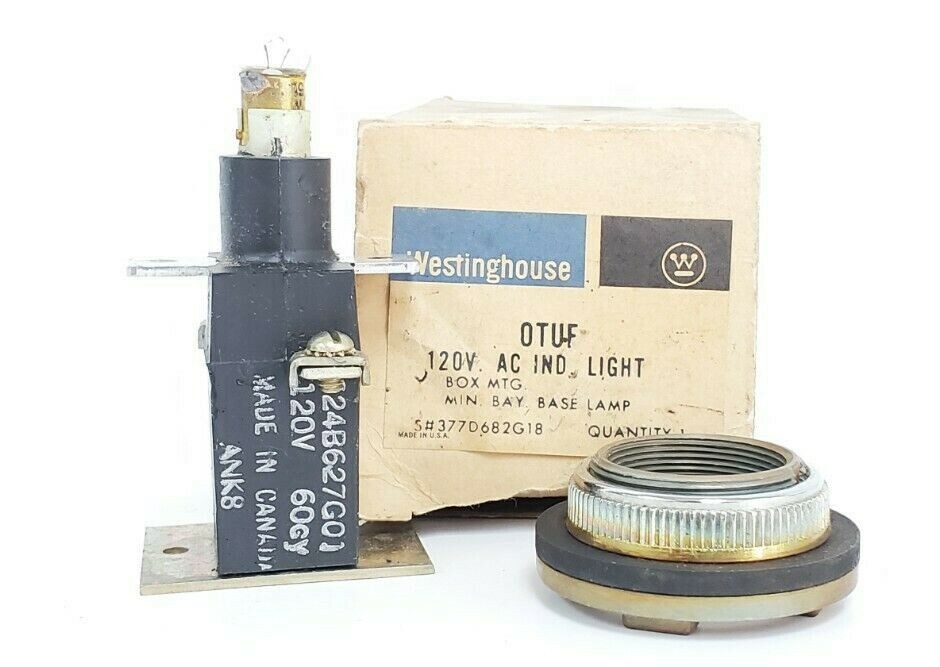 Used NIB WESTINGHOUSE OTUF 120V. AC IND. LIGHT BOX MTG. MIN. BAY. BASE LAMP