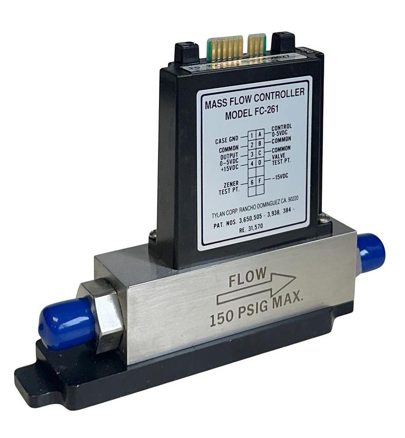 Used TYLAN FC-261 / FC261 MASS FLOW CONTROLLER 7SLPM GAS O2 150PSIG USNP