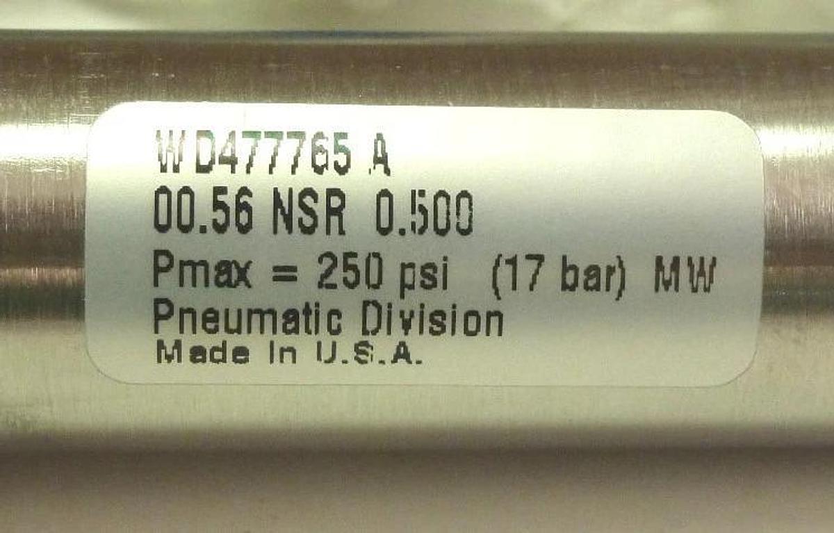 Used LOT OF 4 PARKER WD477765 A CYLINDER 00.56 NSR 0.500 PMAX=250PSI NEW