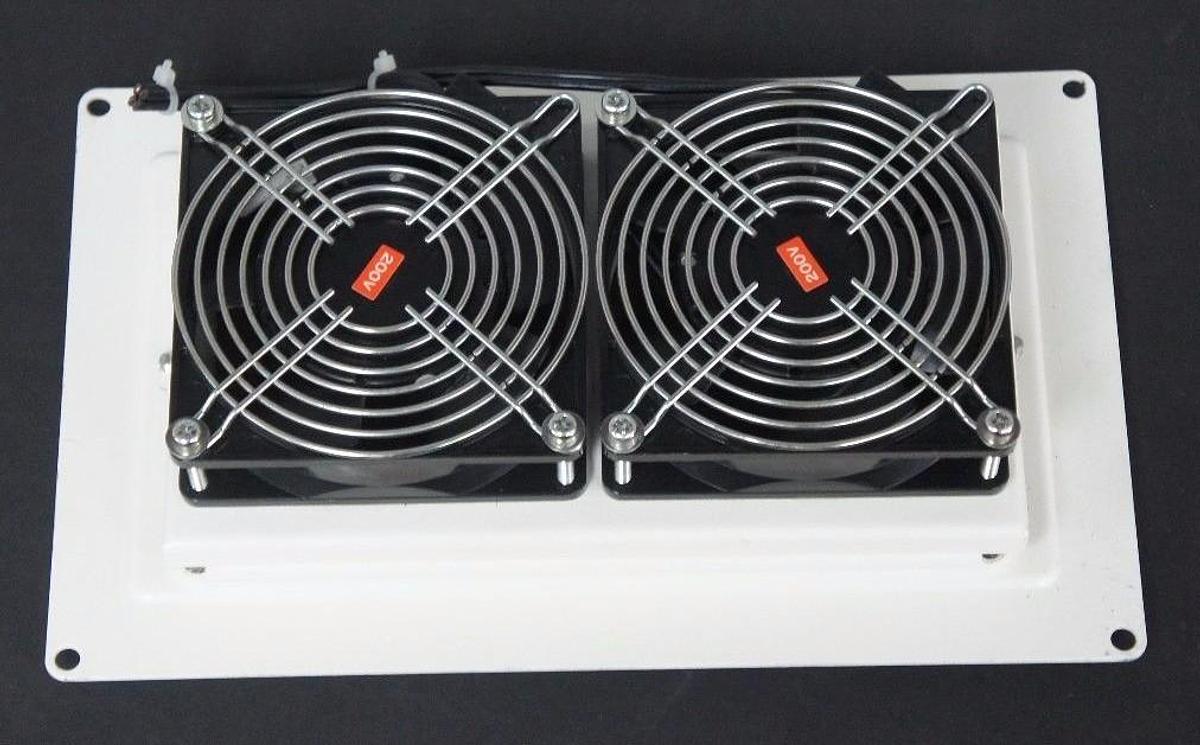 Used LOT OF 2 NITO RD45-092 PANEL FANS WITH HOUSING 200V, 50/60HZ, RD45092