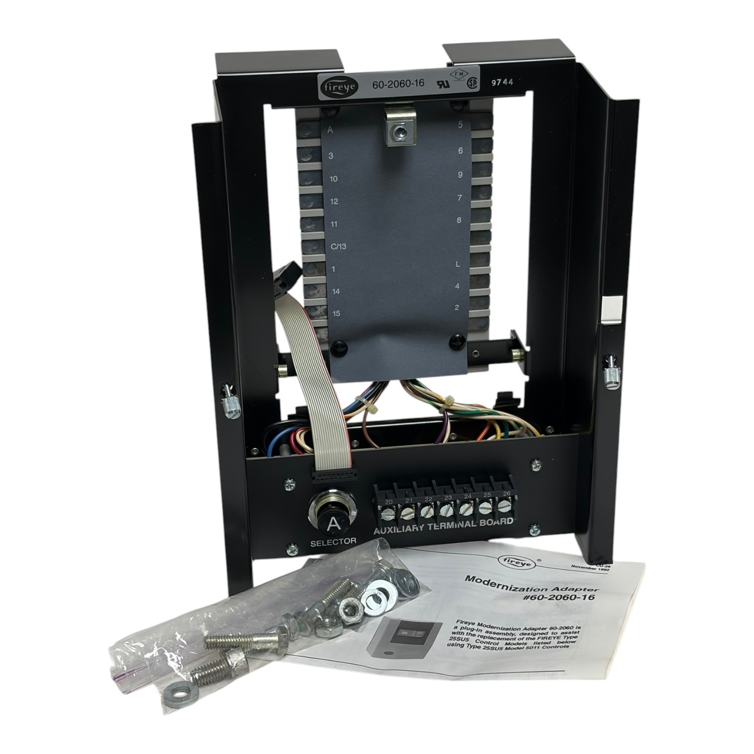 Used Fireye 60-2060-16 Modernization Adapter Chassis Plug-In Rack 25SU5 Model 5011