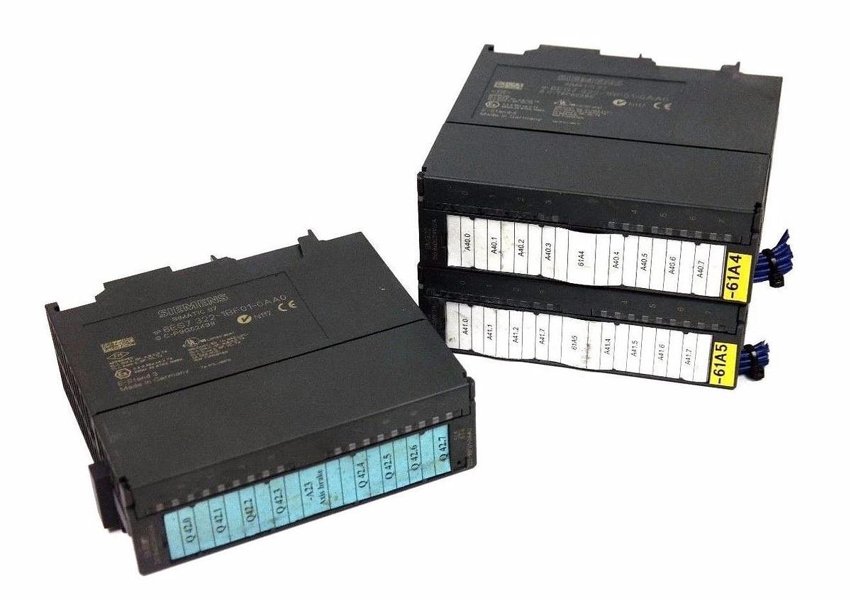 Used LOT OF 3 SIEMENS 6ES7 322-1BF01-0AA0 DIGITAL OUTPUT MODULE 6ES73221BF010AA0