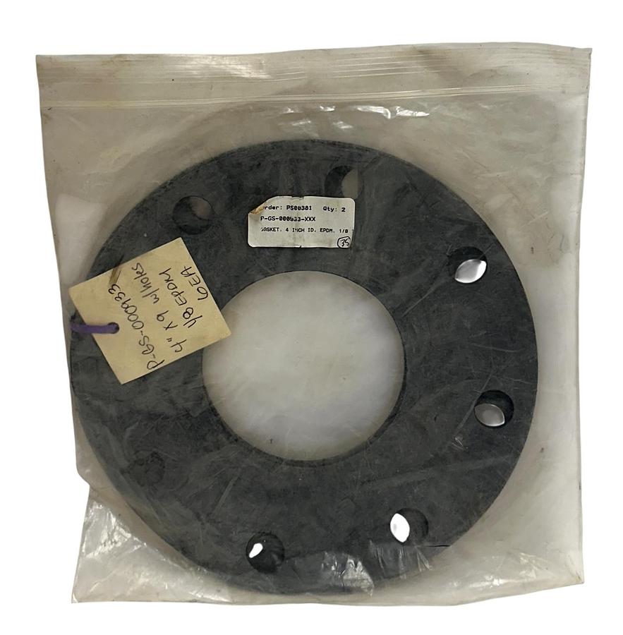 Used 2 UNBRANDED P-GS-000933-4X9 / P-GS-000933 / PGS000933 OEM GASKETS 4'' EPDM NSNP