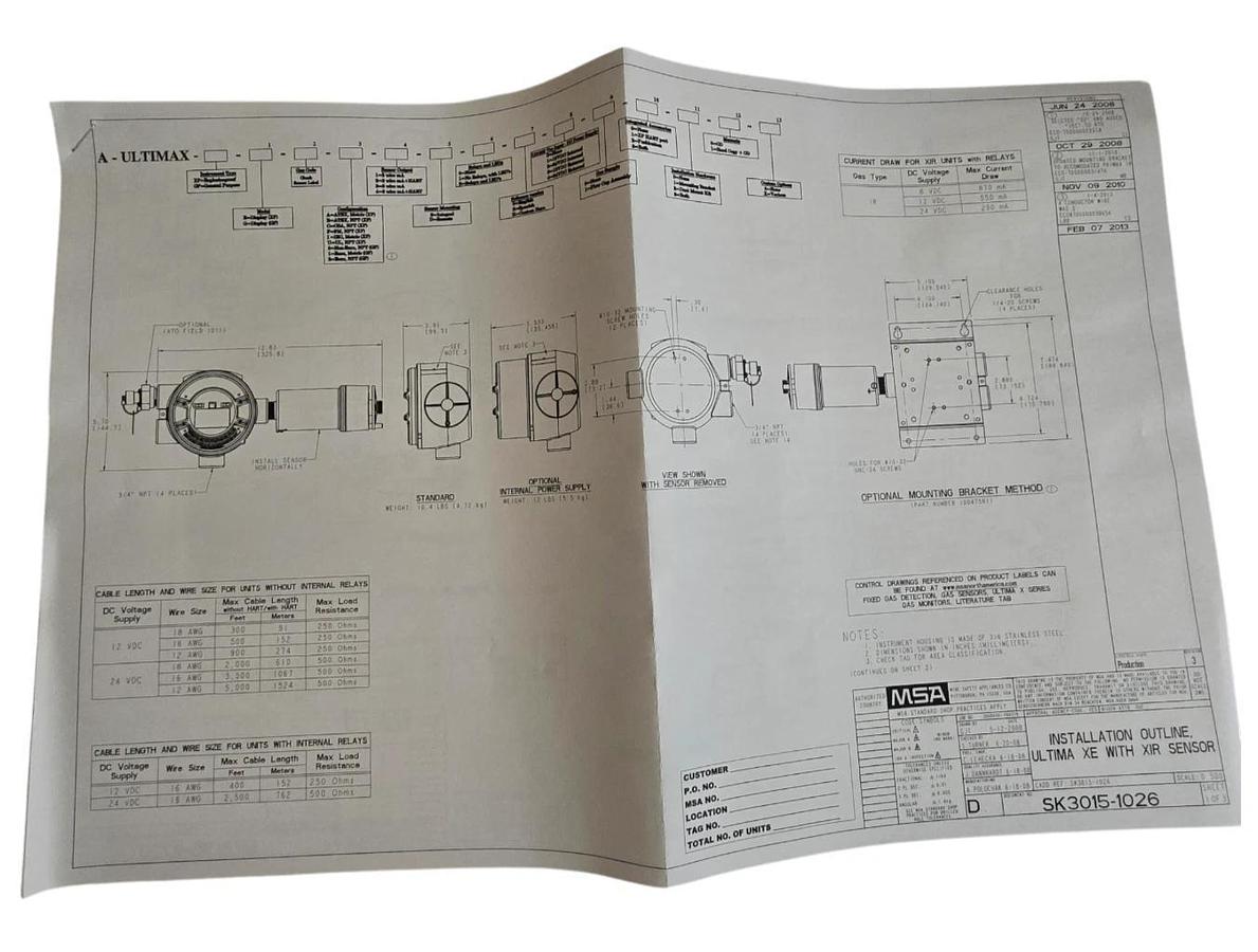 MSA A-ULTIMAX-XP-E-39-U-3-S-2-H-2-1-2-1-1-0 ULTIMA XE w/ A-ULTX-SENS-39-2-0 NSMP